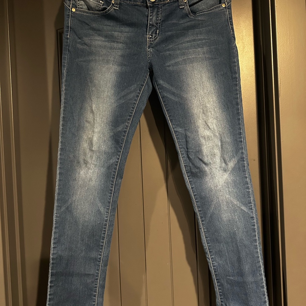 GOGO Women's Skinny Jeans in Blue